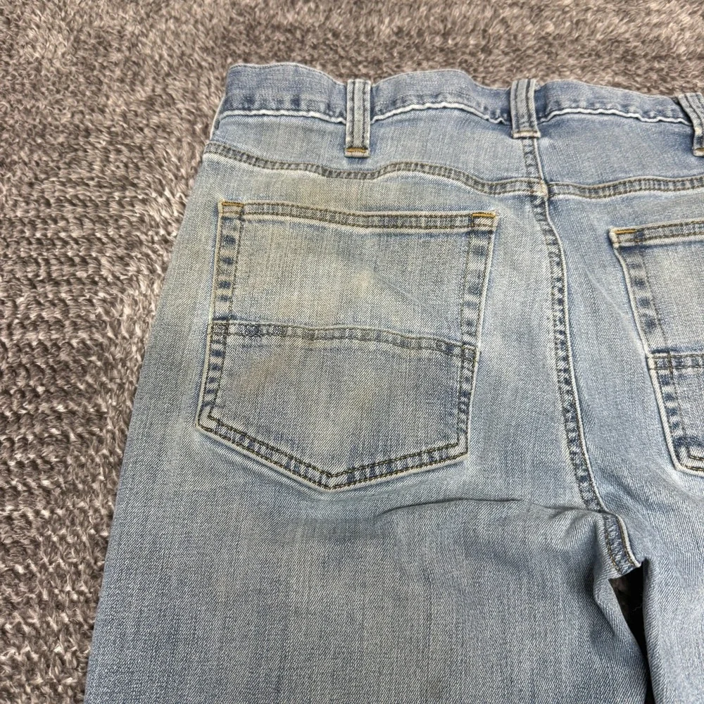 Carhartt Mens‎ Jeans 33x32 Light Wash Blue Relaxed Fit Denim Workwear